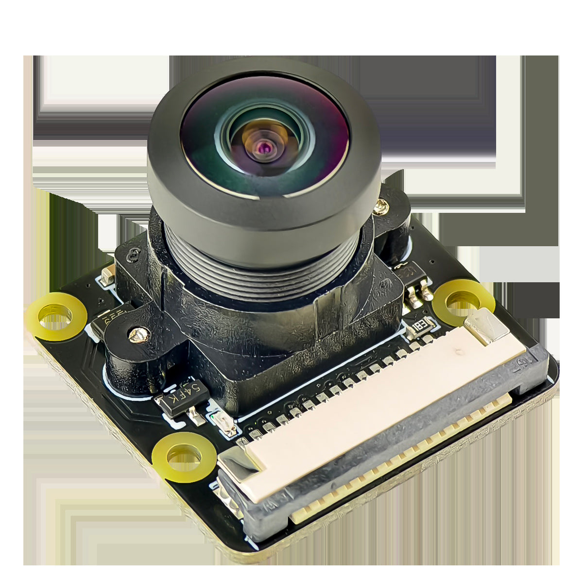 Module caméra CSI OV5647 5 MP pour Raspberry Pi 4B/5B – 1080p 30 ips, grand angle 150°, nappe FPC plug-and-play – IA, sécurité et robotique